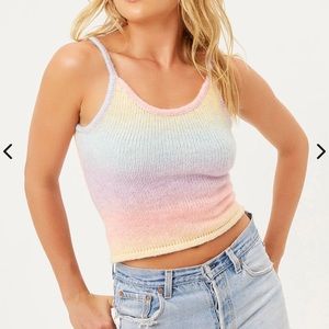 Frankies Bikinis Rainbow Courtney Scoop Knit Tank